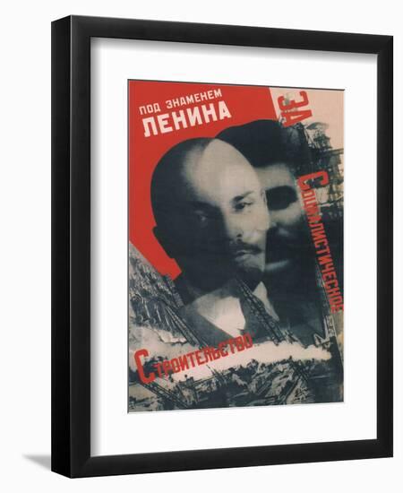 Under the Banner of Lenin, 1931-Gustav Klutsis-Framed Giclee Print