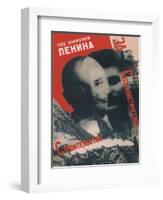 Under the Banner of Lenin, 1931-Gustav Klutsis-Framed Giclee Print