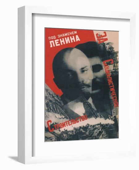 Under the Banner of Lenin, 1931-Gustav Klutsis-Framed Giclee Print