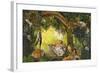 Under the Banyan Tree, 1997 (Inks, Acrylics and Pencil Crayon on Canvas)-Odile Kidd-Framed Giclee Print