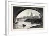 Under the Bridge, Dresden, Germany, 19th Century-null-Framed Giclee Print