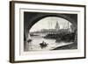 Under the Bridge, Dresden, Germany, 19th Century-null-Framed Giclee Print