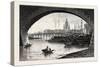 Under the Bridge, Dresden, Germany, 19th Century-null-Stretched Canvas