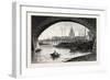 Under the Bridge, Dresden, Germany, 19th Century-null-Framed Giclee Print