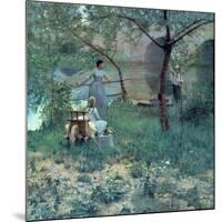 Under the Cherry Tree, the Bridge at Grez, 1884-Sir John Lavery-Mounted Giclee Print