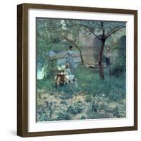 Under the Cherry Tree, the Bridge at Grez, 1884-Sir John Lavery-Framed Giclee Print