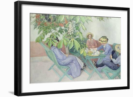 Under the Chestnut Tree, 1912-Carl Larsson-Framed Premium Giclee Print