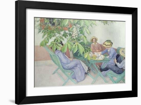 Under the Chestnut Tree, 1912-Carl Larsson-Framed Premium Giclee Print