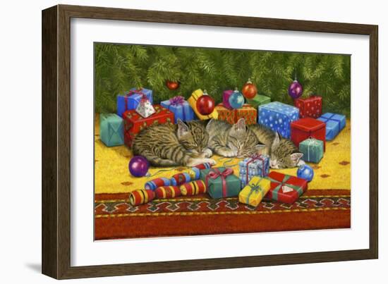 Under the Christmas Tree-Janet Pidoux-Framed Giclee Print