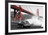 Under the Golden Gate Bridge, San Francisco (BW)-Gasoline Images-Framed Giclee Print