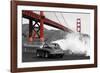 Under the Golden Gate Bridge, San Francisco (BW)-Gasoline Images-Framed Giclee Print