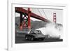 Under the Golden Gate Bridge, San Francisco (BW)-Gasoline Images-Framed Giclee Print