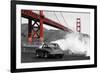 Under the Golden Gate Bridge, San Francisco (BW)-Gasoline Images-Framed Giclee Print