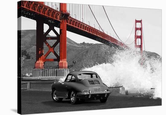 Under the Golden Gate Bridge, San Francisco (BW)-Gasoline Images-Stretched Canvas