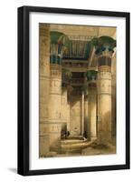 Under the Grand Portico, Philae-David Roberts-Framed Giclee Print