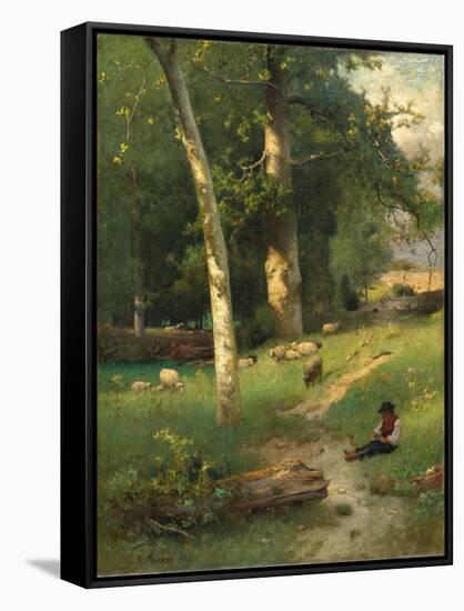 Under the Greenwood, 1881-George Jnr. Inness-Framed Stretched Canvas