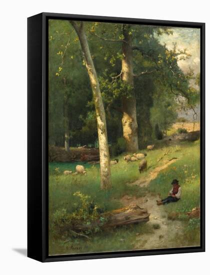 Under the Greenwood, 1881-George Jnr. Inness-Framed Stretched Canvas