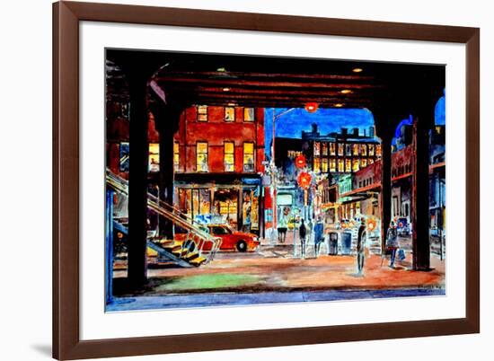 Under the Highline at Night, From the Whitney Museum, 2018-Anthony Butera-Framed Giclee Print