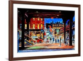 Under the Highline at Night, From the Whitney Museum, 2018-Anthony Butera-Framed Giclee Print