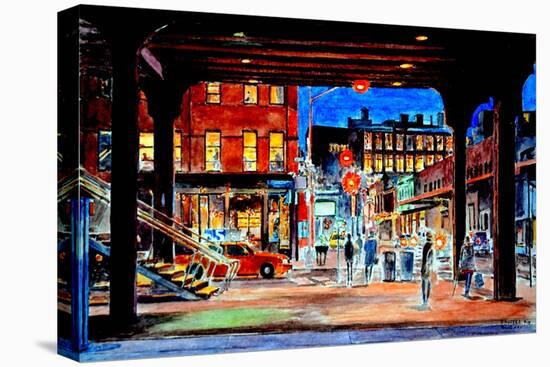 Under the Highline at Night, From the Whitney Museum, 2018-Anthony Butera-Stretched Canvas