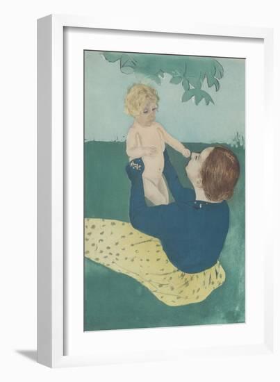 Under the Horse-Chestnut Tree, 1895-Mary Cassatt-Framed Art Print