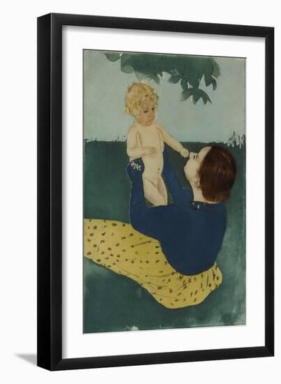 Under the Horse Chestnut Tree, 1896-7-Mary Cassatt-Framed Giclee Print