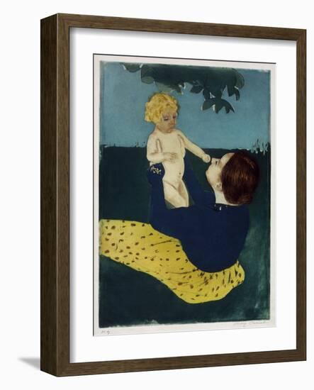 Under the Horse Chestnut Tree, C1898-Mary Cassatt-Framed Giclee Print