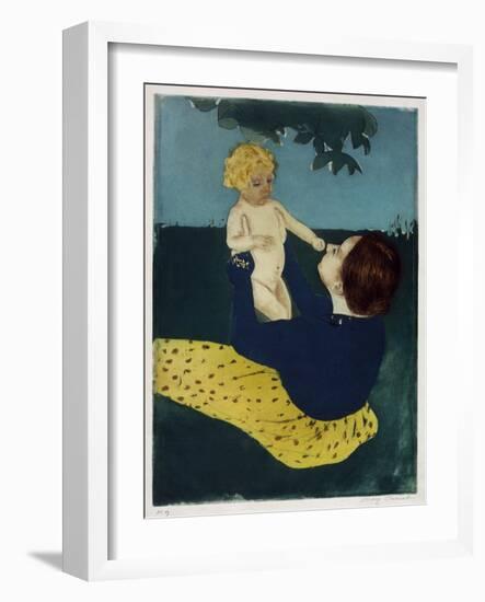 Under the Horse Chestnut Tree, C1898-Mary Cassatt-Framed Giclee Print