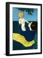 Under the Horse Chestnut Tree-Mary Cassatt-Framed Art Print