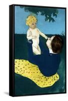 Under the Horse Chestnut Tree-Mary Cassatt-Framed Stretched Canvas