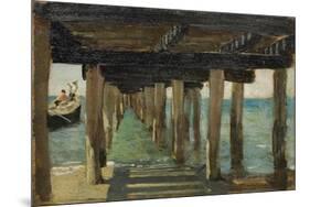 Under the Jetty-Henry Scott Tuke-Mounted Giclee Print