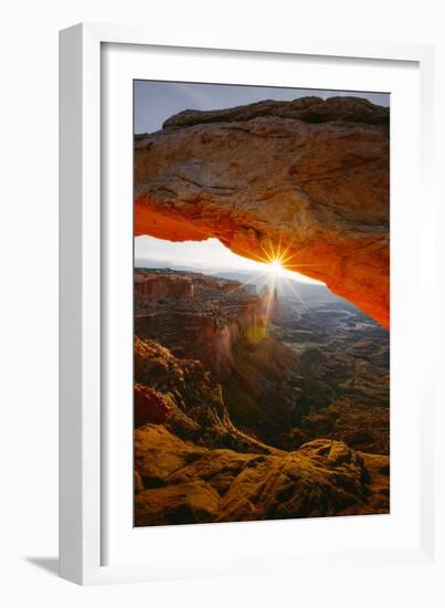 Under The Mesa Arch, Canyon lands Moab Utah-Vincent James-Framed Photographic Print