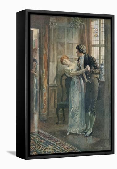 Under the Mistletoe-Edward Frederick Brewtnall-Framed Stretched Canvas