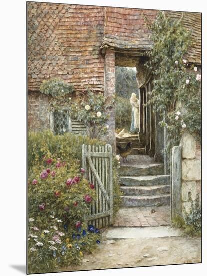 Under the Old Malthouse, Hambledon, Surrey (Watercolour with Scratching Out)-Helen Allingham-Mounted Giclee Print