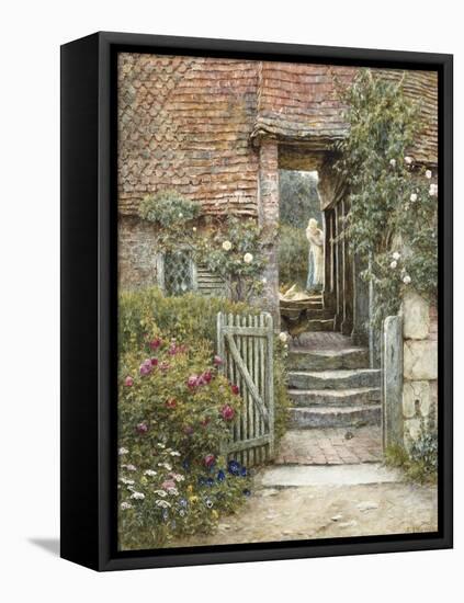 Under the Old Malthouse, Hambledon, Surrey-Helen Allingham-Framed Stretched Canvas
