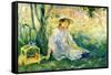 Under the Orange Tree-Berthe Morisot-Framed Stretched Canvas