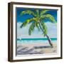 Under the Palm's Breeze I-Julie DeRice-Framed Art Print