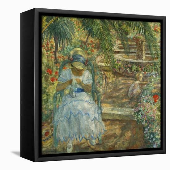 Under the Palm Trees; Sous Les Palmiers-Henri Lebasque-Framed Stretched Canvas