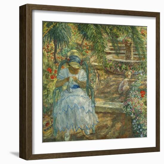 Under the Palm Trees; Sous Les Palmiers-Henri Lebasque-Framed Giclee Print