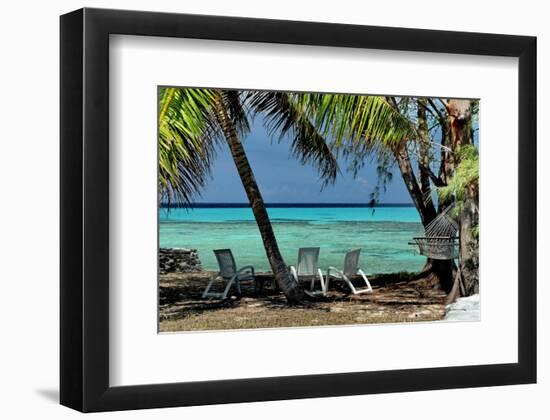 Under the Palm Trees-Jan Michael Ringlever-Framed Art Print