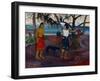 Under the Pandanus, 1891-Paul Gauguin-Framed Giclee Print