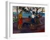 Under the Pandanus, 1891-Paul Gauguin-Framed Giclee Print