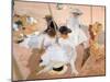 Under the Parasol, on the Beach at Zarautz, 1905-Joaquin Sorolla y Bastida-Mounted Giclee Print