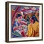 Under the Pergola, Naples. 1914 (Oil and Collage on Canvas)-Umberto Boccioni-Framed Giclee Print