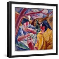 Under the Pergola, Naples. 1914 (Oil and Collage on Canvas)-Umberto Boccioni-Framed Giclee Print