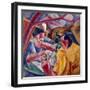 Under the Pergola, Naples. 1914 (Oil and Collage on Canvas)-Umberto Boccioni-Framed Giclee Print