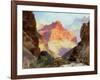 Under the Red Wall, Grand Canyon of Arizona, 1917-Moran-Framed Giclee Print