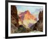 Under the Red Wall, Grand Canyon of Arizona, 1917-Moran-Framed Giclee Print