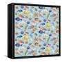 Under the Sea - Half Drop Repeat-Julie Goonan-Framed Stretched Canvas