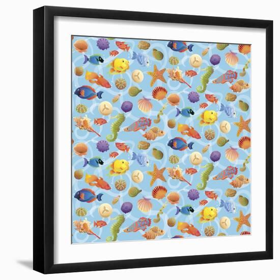 Under the Sea - Half Drop Repeat-Julie Goonan-Framed Giclee Print